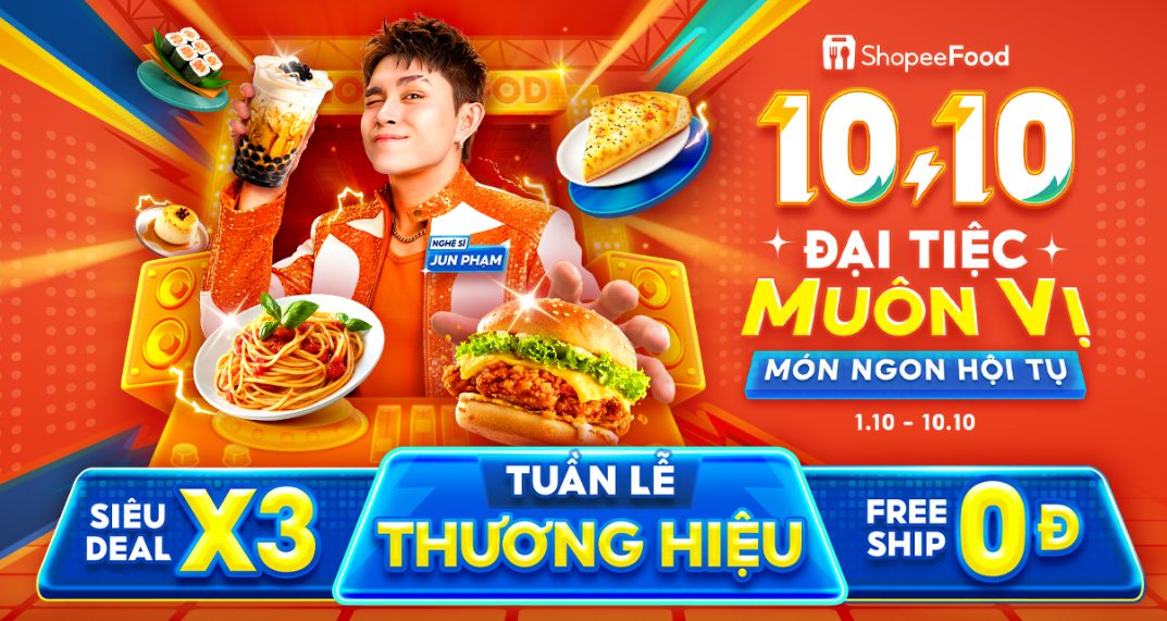 ShopeeFood Siêu Sale 10.10 - Đại Tiệc Muôn Vị ShopeeFood Siêu Sale 10.10 - Đại Tiệc Muôn Vị