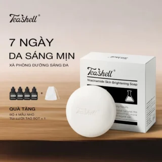 【Chính Hãng 100%】Teashell Xà phòng làm sáng da Niacinamide & Alpha-Arbutin - Làm đều màu da, mờ đốm nâu, kiểm soát dầu, giảm mụn, dùng cho mặt & toàn thân 100g