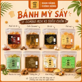 Combo Bánh Mì Chọn Vị Bếp Mẹ Em : Bơ Tỏi/ PhoMai/Đường Đen/Kem Trứng/Cafe Caramel/Matcha/Muối Ớt (Ghi chú)