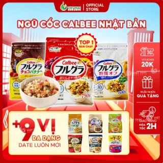 【PHIÊN BẢN MỚI + 13 VỊ】Ngũ cốc Calbee Nhật Eatclean Mix Sữa Trái Cây Granola Ăn Sáng Việt Thái