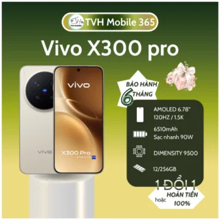 Vivo X300 Pro Likenew Fullbox, siêu chụp ảnh, ram 12/256GB, Dimensity 9500 mạnh mẽ, bảo hành 1 đổi 1 - TVH Mobile 365