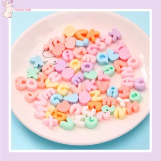 Charm Chữ Đục Mini Trang Trí Tiểu Cảnh,Handmade Ốp Lưng,Bình Nước,Nón Bảo Hiểm,KẹpTóc -Charm Lumi