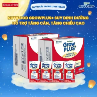 Thùng SBPS Nutifood GrowPLUS+ ít đường Suy Dinh Dưỡng (48 x 110ml) (Bao bì tùy lô hàng)