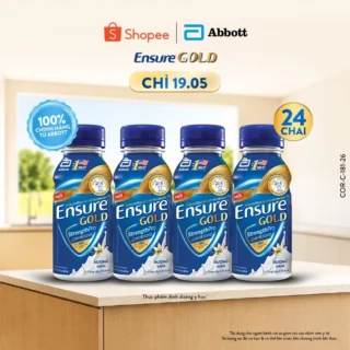 Thùng 24 chai Ensure GOLD 237ml chai phiên bản mới