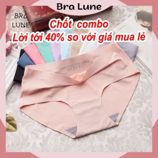 Quần lót nữ đúc su thun lạnh không đường may BRALUNE , Quần chíp nữ kháng khuẩn 2 lớp