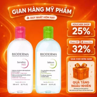 Dung Dịch Làm Sạch Và Tẩy Trang Công Nghệ Micellar Cho Da Thường & Nhạy Cảm Bioderma Sensibio H2O