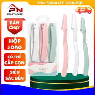 Bộ Dao Cạo Lông Mày An Toàn Chống Trầy Có Thể Gập Lại Kèm Lưỡi Thay Đa Năng, Dao cạo lông mày chân mày