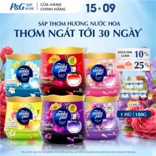 Sáp Thơm AMBI PUR Hương Thơm Thư Giãn 180G - Sáp Thơm Phòng Ngủ, Nhà Vệ Sinh, Phòng Khách, Bếp