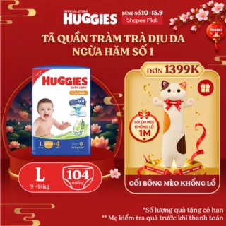 Tã quần Huggies Skincare Mega Jumbo M102+4/L100+4/XL84+4/XXL76+4