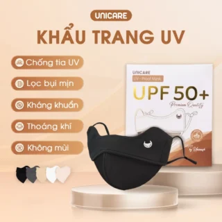 UNICARE COMBO 4 Chiếc Khẩu trang UV - Proof Mask Chống Tia UV Mềm Mịn Mát Thông Thoáng