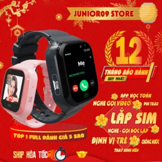 Đồng hồ thông minh Định vị Trẻ em JUNIOR09 WATCH | Lắp sim | Nghe gọi | Video Call | Chống nước cho bé trai, bé gái