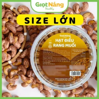 Hạt Điều Rang Muối Nguyên Lụa Chất Lượng Thơm Ngon Giòn Bùi từ Nông Sản Giọt Nắng Dịp Tết Trung Thu