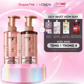 Bộ đôi dầu gội xả ngăn ngừa & giảm gãy rụng tóc, giúp tóc chắc khỏe hơn L’oreal Paris Elseve Full Resist 440ml
