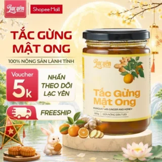 Tắc Gừng Mật Ong Lạc Yên Foods Đạt ISO 22000 Có Tắc Gừng Tươi Để Ngậm Ấm Họng Tăng Đề Kháng