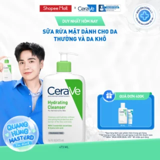 Sữa rửa mặt giúp làm sạch sâu dành cho da thường và da khô Cerave Hydrating Cleanser 473ML