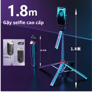 Gậy chụp ảnh 4 chân aleiter P185/195 Dài 1m8 Gậy chụp ảnh Bluetooth chống rung quay phim chụp ảnh
