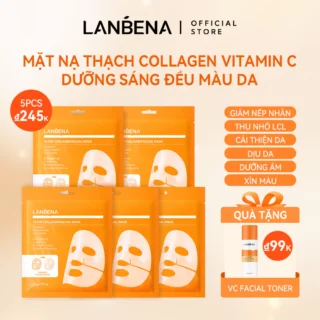 LANBENA Mặt Nạ Thạch (34g) - Dưỡng Sáng Trắng Da, Chống Lão Hoá Giảm Nhăn Làm Dịu Trẻ Hoá Da Vitamin C Skincare