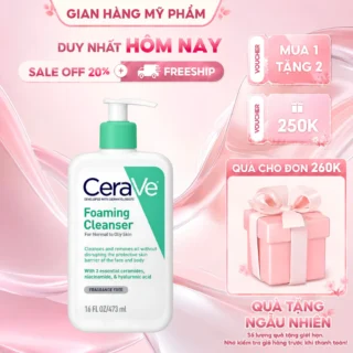 Sữa Rửa Mặt Giúp Làm Sạch Sâu Dành Cho Da Cerave 437 ML