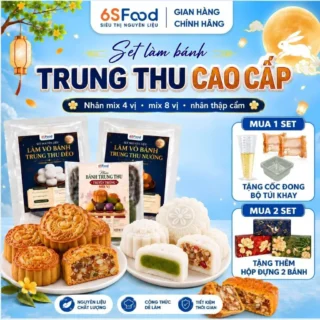 Set Nguyên Liệu Làm Bánh Trung Thu Nướng/ Dẻo Cao Cấp Nhân Thập Cẩm, Nhân Mix 4 Vị, 8 Vị-6SFOOD