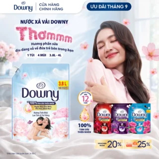 Nước Xả Vải Downy Tinh Khôi / Đam Mê /Huyền Bí / Nắng Mai Túi 3.8L - 4L
