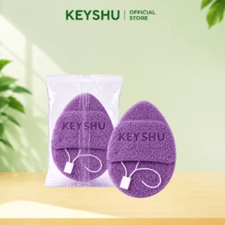 Bông mút rửa mặt KEYSHU cao su xốp nhỏ gọn làm sạch da mặt
