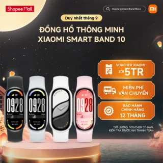 Đồng hồ thông minh Xiaomi Smart Band 10 - Độ sáng màn 1500 nit - Bảo hành 12 tháng