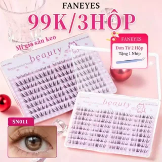 FANEYES【99K/3hộp】 Mi giả sẵn keo dán 8 hàng siêu lớn dùng được nửa tháng cong tự nhiên dày dặn làm to mắt hiệu quả nhiều kiểu dáng lựa chọn, mi to mắt hot trên mạng