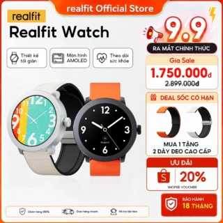 Đồng Hồ Thông Minh REALFIT WATCH | Màn hình AMOLED 1,43 | Gọi Bluetooth | Theo dõi sức khỏe | Tuổi thọ pin lên đến 14 ngày