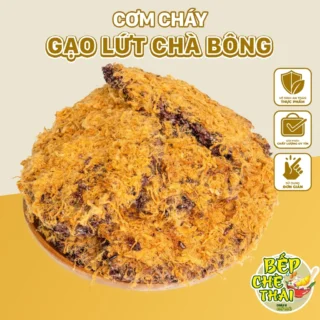 Cơm cháy gạo lứt siêu chà bông bếp chè thái cơm cháy đáy nồi túi 500gr / mua 1kg tặng chai sốt