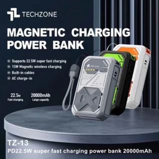 Sạc Dự Phòng Dung Lượng 20000mah Tích Hợp Sạc Từ Tính, Dây Sạc Đa Năng, Hỗ Trợ Sạc nhanh 22.5W PD