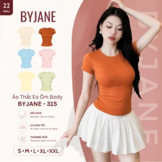 Áo Thun Nữ Thắt Eo Ôm Body BYJANE chất thun mịn co dãn 4 chiều Women BYJANE - 315