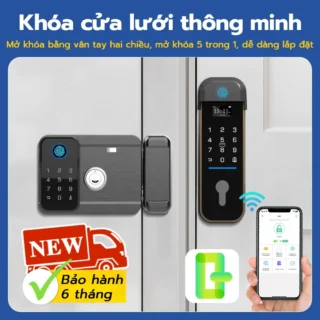 Khoá vân tay 2 mặt cho cửa sắt tùy ​App elinksmart Kết Nối WiFi Cho Nhà Ở / Khách Sạn Không thấm nước