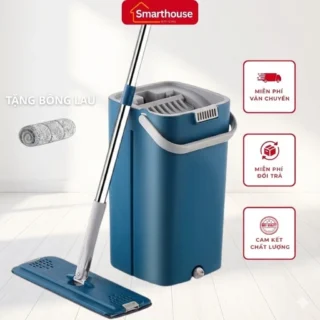 Cây Lau Nhà Tự Vắt Thông Minh MOPScratch, Chổi Lau Nhà 360 Độ Kèm Thùng 2 Ngăn Tách Nước Bẩn Cao Cấp