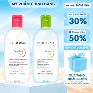 Nước Tẩy Trang Bioderma Sensibio H2O Micellar Làm Sạch Dịu Nhẹ Cho Da Nhạy Cảm 500ml