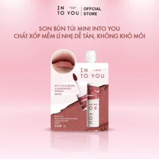 Son Bùn Túi Mini INTO YOU Chất Son Bùn Lì Làm Giảm Thâm Môi Sáng Da Bền Màu Không Khô Môi Lâu Trôi 1g