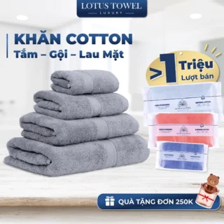 Khăn Tắm, Gội, Lau Mặt LOTUSTOWEL 100% Cotton Mềm Mịn Thấm Hút Dùng Cho Gia Đình Spa Khách Sạn
