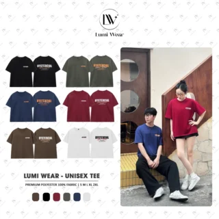 Áo Phông Boxy Unisex Lumi Wear In 2 Mặt HYSTERICAL Cổ Tròn Polyester Local Brand B01