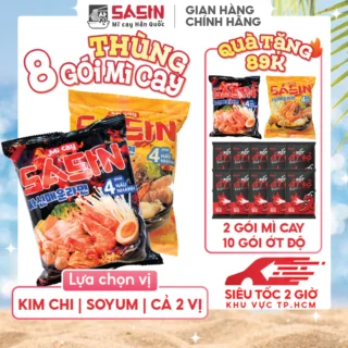 Mì Cay Sasin (Thùng 8 gói)_(Chọn vị)